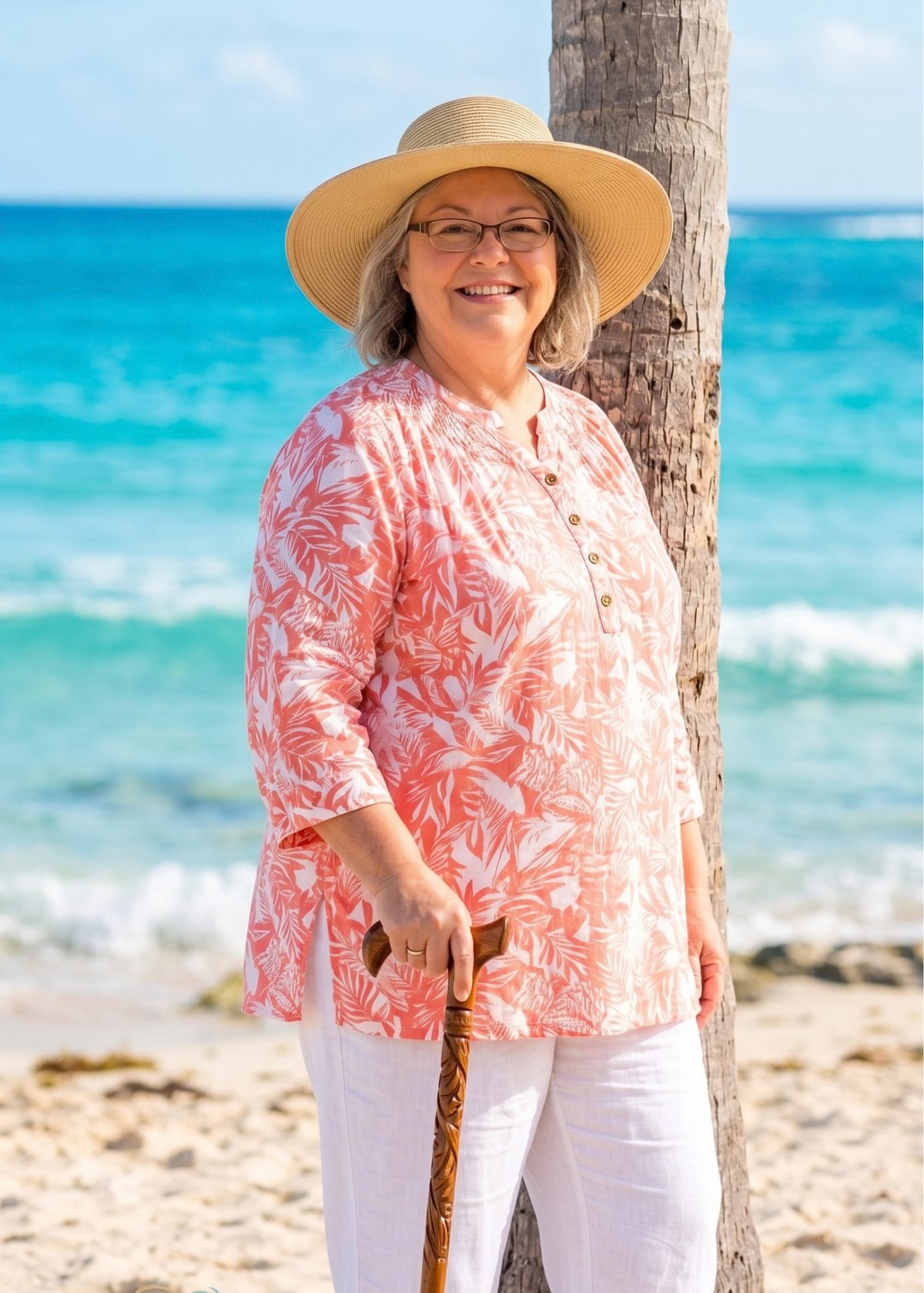 Cruise Granny on the beach